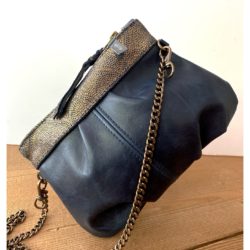 Small Pleated Leather Bag