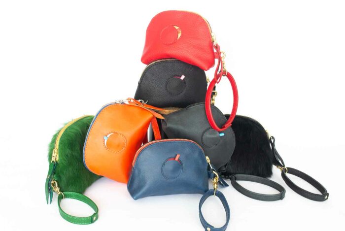 unique mini clutch with motif